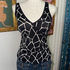 Black and White Swim Top